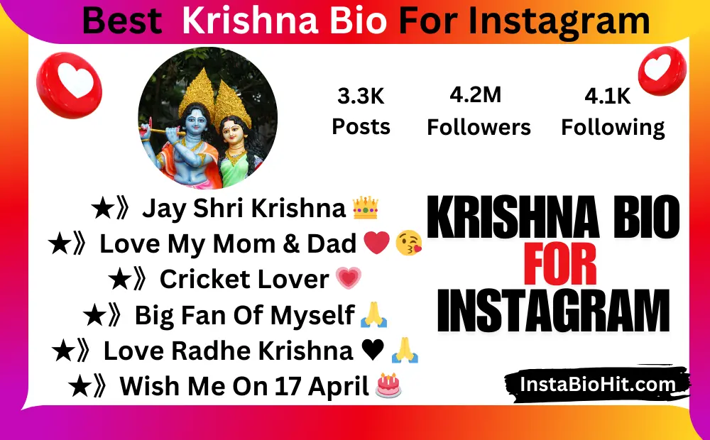 krishna bio for instagram