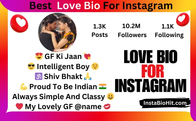 love bio for instagram