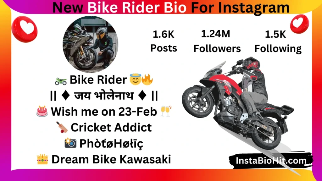 bike lover bio instagram