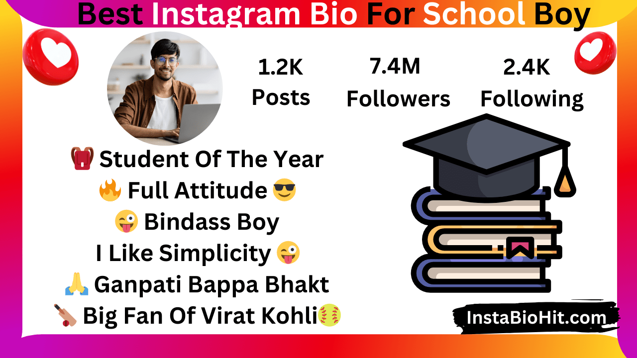 instagram bio for school boy