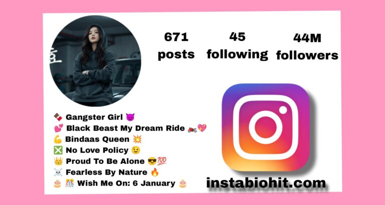 Gangster Bio For Instagram
