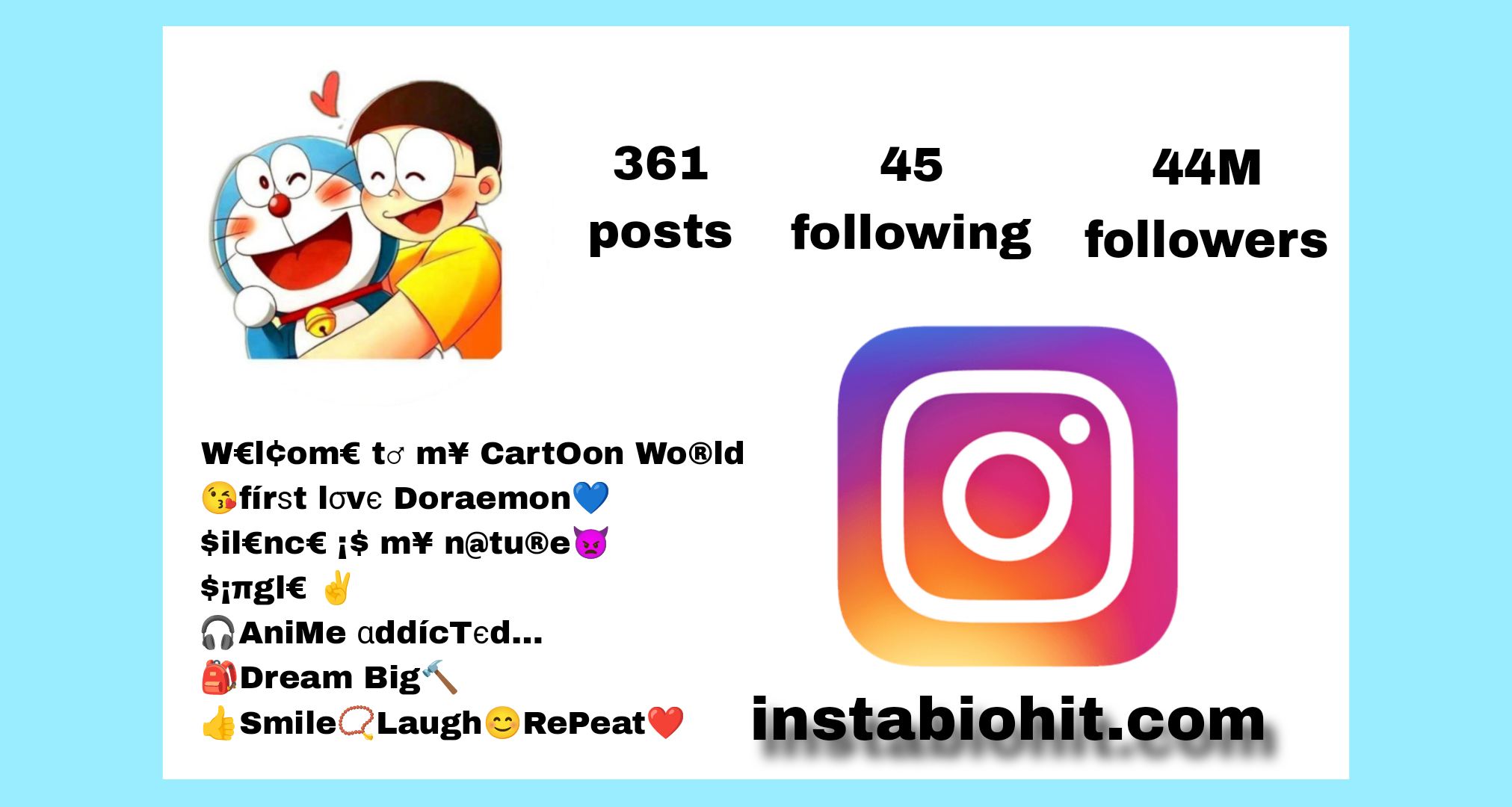 Best ( 187+ ) Nobita Instagram Bio 2026 | Attitude, Love & Cartoon Style Bios