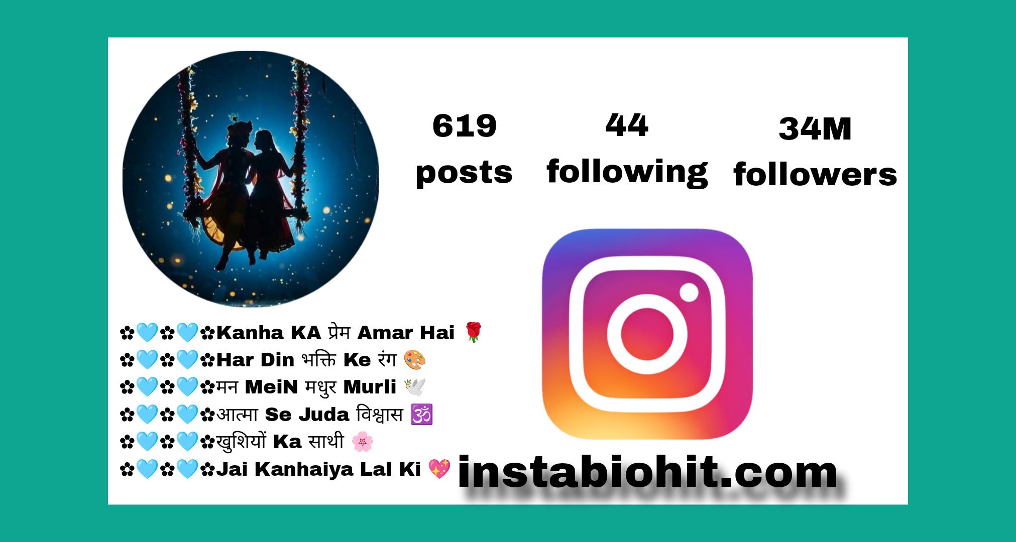 Best 980+ Radha Krishna Bio For Instagram In Hindi 2026 | राधा रानी इंस्टाग्राम बा