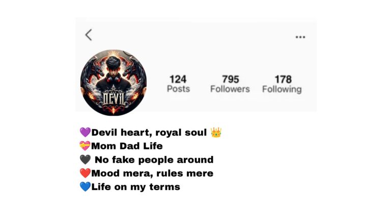 45+ Devil Bio for Instagram | Attitude, Stylish And Cool Bio